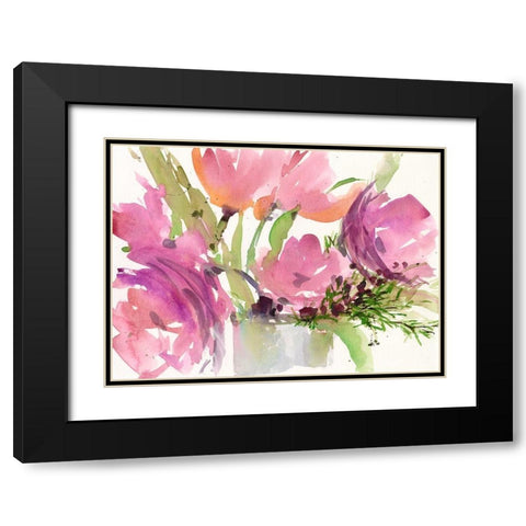 Velvet II Black Modern Wood Framed Art Print with Double Matting by Dixon, Samuel
