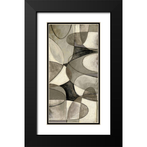 Mod Overlay II Black Modern Wood Framed Art Print with Double Matting by Meagher, Megan