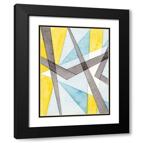 Converging Angles I Black Modern Wood Framed Art Print with Double Matting by Galapon, Nikki