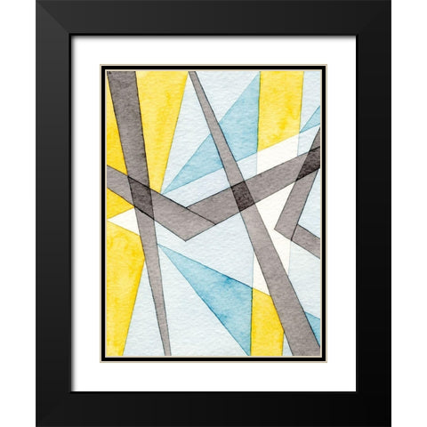 Converging Angles I Black Modern Wood Framed Art Print with Double Matting by Galapon, Nikki