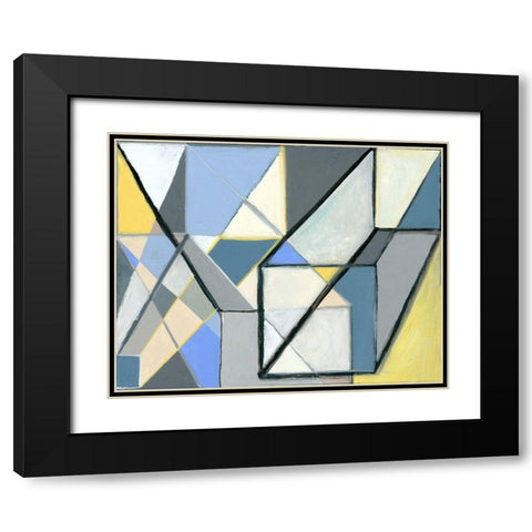 Cuboid Black Modern Wood Framed Art Print with Double Matting by Galapon, Nikki