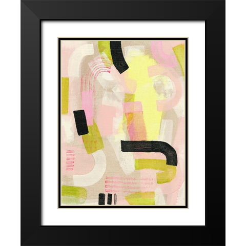 Neon Marks I Black Modern Wood Framed Art Print with Double Matting by Galapon, Nikki