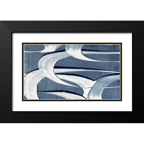 Wave Frequency II Black Modern Wood Framed Art Print with Double Matting by Galapon, Nikki