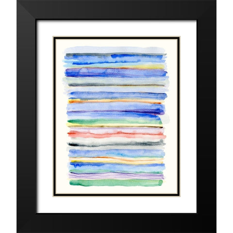 Watercolor Gradation Black Modern Wood Framed Art Print with Double Matting by Galapon, Nikki
