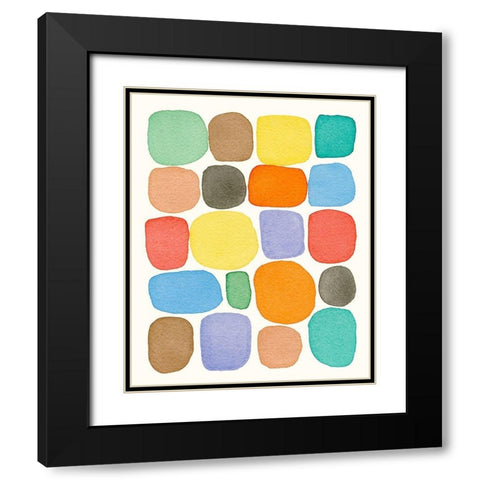 Swatches I Black Modern Wood Framed Art Print with Double Matting by Galapon, Nikki