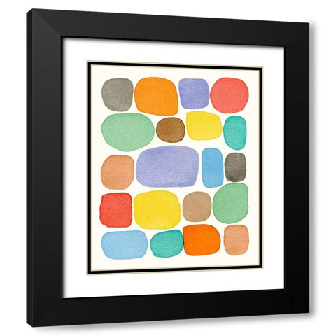 Swatches II Black Modern Wood Framed Art Print with Double Matting by Galapon, Nikki