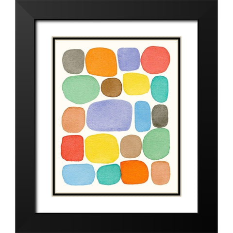 Swatches II Black Modern Wood Framed Art Print with Double Matting by Galapon, Nikki