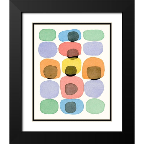 Ink Spot I Black Modern Wood Framed Art Print with Double Matting by Galapon, Nikki