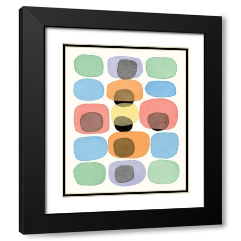 Ink Spot II Black Modern Wood Framed Art Print with Double Matting by Galapon, Nikki