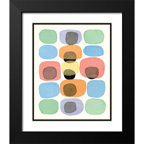 Ink Spot II Black Modern Wood Framed Art Print with Double Matting by Galapon, Nikki