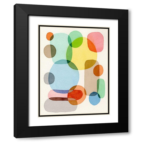 Inked Orbs V Black Modern Wood Framed Art Print with Double Matting by Galapon, Nikki