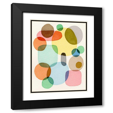 Inked Orbs VI Black Modern Wood Framed Art Print with Double Matting by Galapon, Nikki