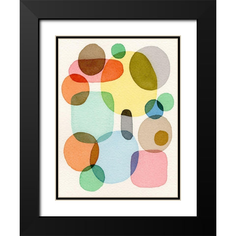 Inked Orbs VI Black Modern Wood Framed Art Print with Double Matting by Galapon, Nikki