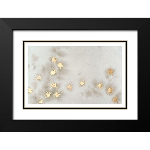 Spangled Grey I Black Modern Wood Framed Art Print with Double Matting by Binder, Vanessa