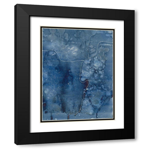 Blue River II Black Modern Wood Framed Art Print with Double Matting by Binder, Vanessa