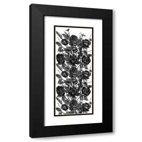 Custom Black and White Botanical II Black Modern Wood Framed Art Print with Double Matting by Wang, Melissa