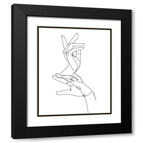 Magic Hands I Black Modern Wood Framed Art Print with Double Matting by Popp, Grace