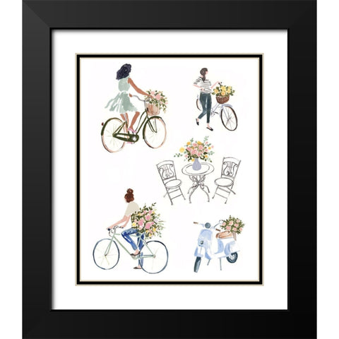 Bring Home Flowers I Black Modern Wood Framed Art Print with Double Matting by Borges, Victoria