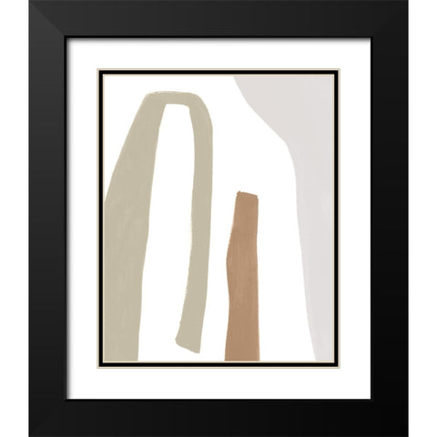 Format Frolic II Black Modern Wood Framed Art Print with Double Matting by Borges, Victoria