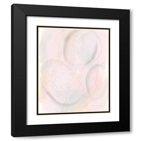 Blush Ovale I Black Modern Wood Framed Art Print with Double Matting by Moore, Regina
