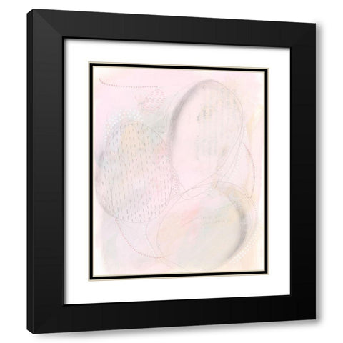 Blush Ovale II Black Modern Wood Framed Art Print with Double Matting by Moore, Regina