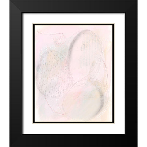 Blush Ovale II Black Modern Wood Framed Art Print with Double Matting by Moore, Regina