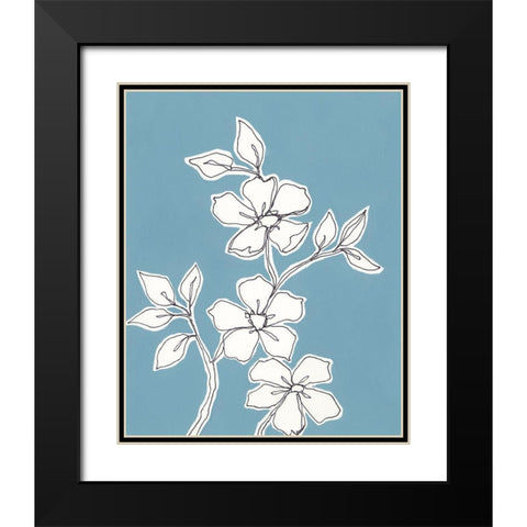 Botanic Drawing III Black Modern Wood Framed Art Print with Double Matting by Moore, Regina