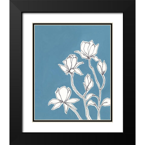 Botanic Drawing IV Black Modern Wood Framed Art Print with Double Matting by Moore, Regina