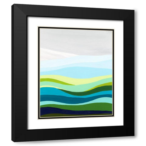 Calm Passage II Black Modern Wood Framed Art Print with Double Matting by Moore, Regina