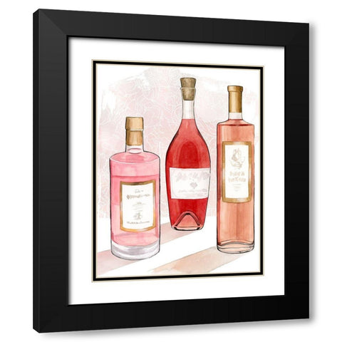 RosÃ© Summer I Black Modern Wood Framed Art Print with Double Matting by Popp, Grace