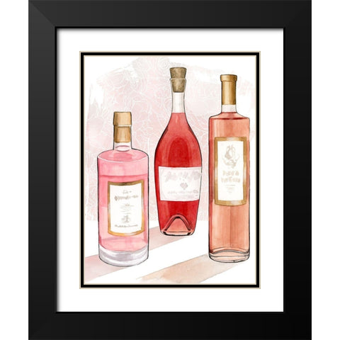 RosÃ© Summer I Black Modern Wood Framed Art Print with Double Matting by Popp, Grace