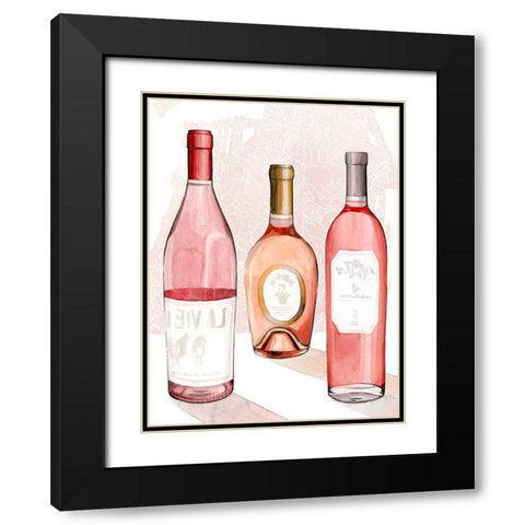 RosÃ© Summer II Black Modern Wood Framed Art Print with Double Matting by Popp, Grace