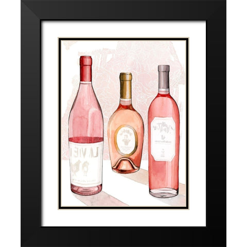 RosÃ© Summer II Black Modern Wood Framed Art Print with Double Matting by Popp, Grace