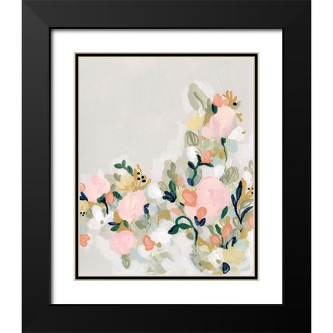 Blushing Blooms I Black Modern Wood Framed Art Print with Double Matting by Vess, June Erica