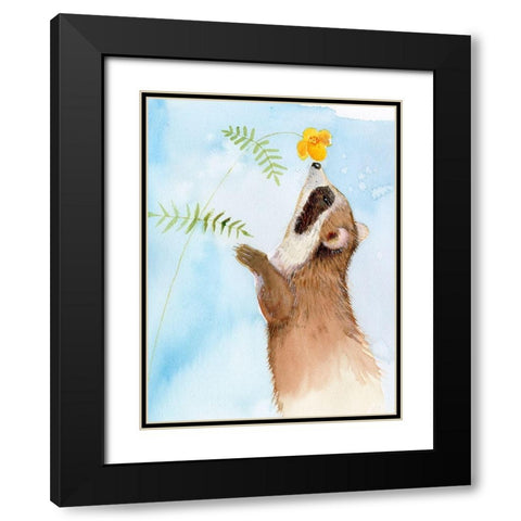Baby Spring Animals II Black Modern Wood Framed Art Print with Double Matting by Ludwig, Alicia