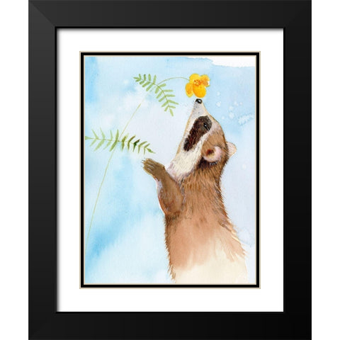 Baby Spring Animals II Black Modern Wood Framed Art Print with Double Matting by Ludwig, Alicia