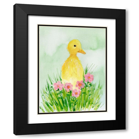 Baby Spring Animals III Black Modern Wood Framed Art Print with Double Matting by Ludwig, Alicia