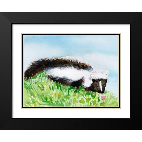 Baby Spring Animals VIII Black Modern Wood Framed Art Print with Double Matting by Ludwig, Alicia