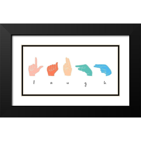 Love Languages II Black Modern Wood Framed Art Print with Double Matting by Scarvey, Emma