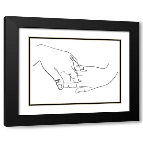 Gestures in Hand II Black Modern Wood Framed Art Print with Double Matting by Scarvey, Emma