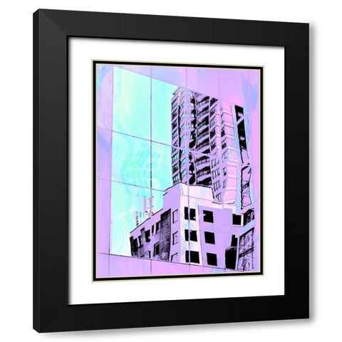 Urban Pastels I Black Modern Wood Framed Art Print with Double Matting by Bane, Eva