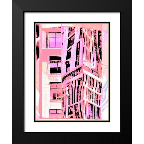 Urban Pastels II Black Modern Wood Framed Art Print with Double Matting by Bane, Eva