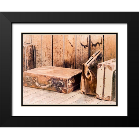 Travel Back in Time I Black Modern Wood Framed Art Print with Double Matting by Bane, Eva