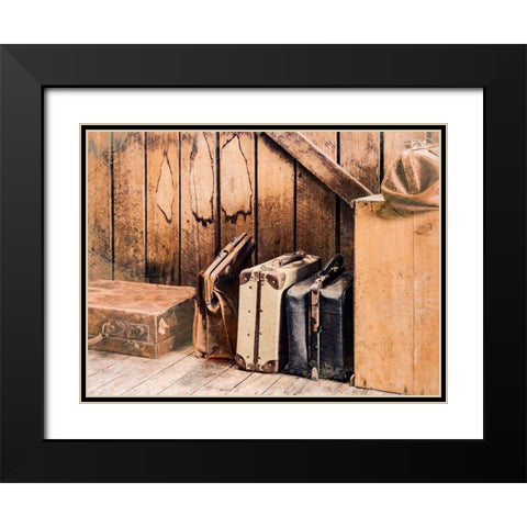 Travel Back in Time II Black Modern Wood Framed Art Print with Double Matting by Bane, Eva