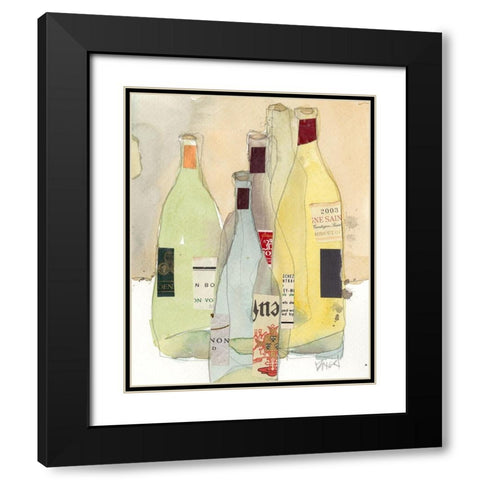 Wines and Spirits I Black Modern Wood Framed Art Print with Double Matting by Dixon, Samuel