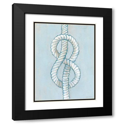 Starboard Knot II Black Modern Wood Framed Art Print with Double Matting by Lam, Vanna