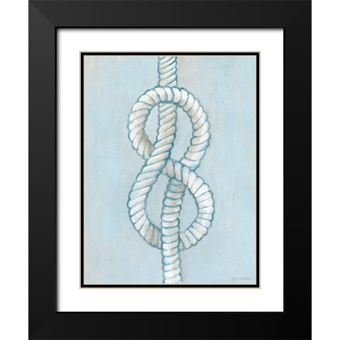 Starboard Knot II Black Modern Wood Framed Art Print with Double Matting by Lam, Vanna