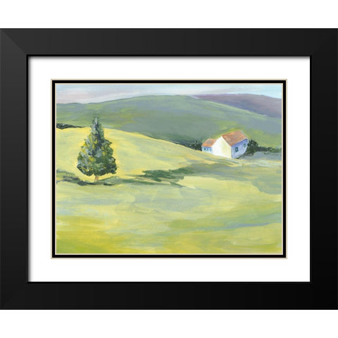 Hillside Vista II Black Modern Wood Framed Art Print with Double Matting by Moore, Regina