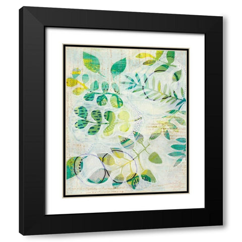 Leaf Relics III Black Modern Wood Framed Art Print with Double Matting by Moore, Regina