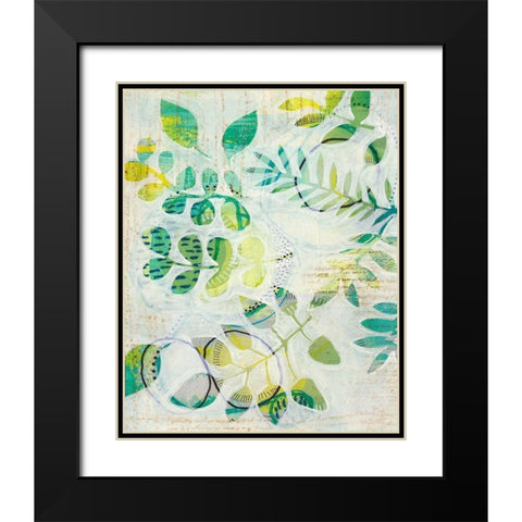 Leaf Relics III Black Modern Wood Framed Art Print with Double Matting by Moore, Regina